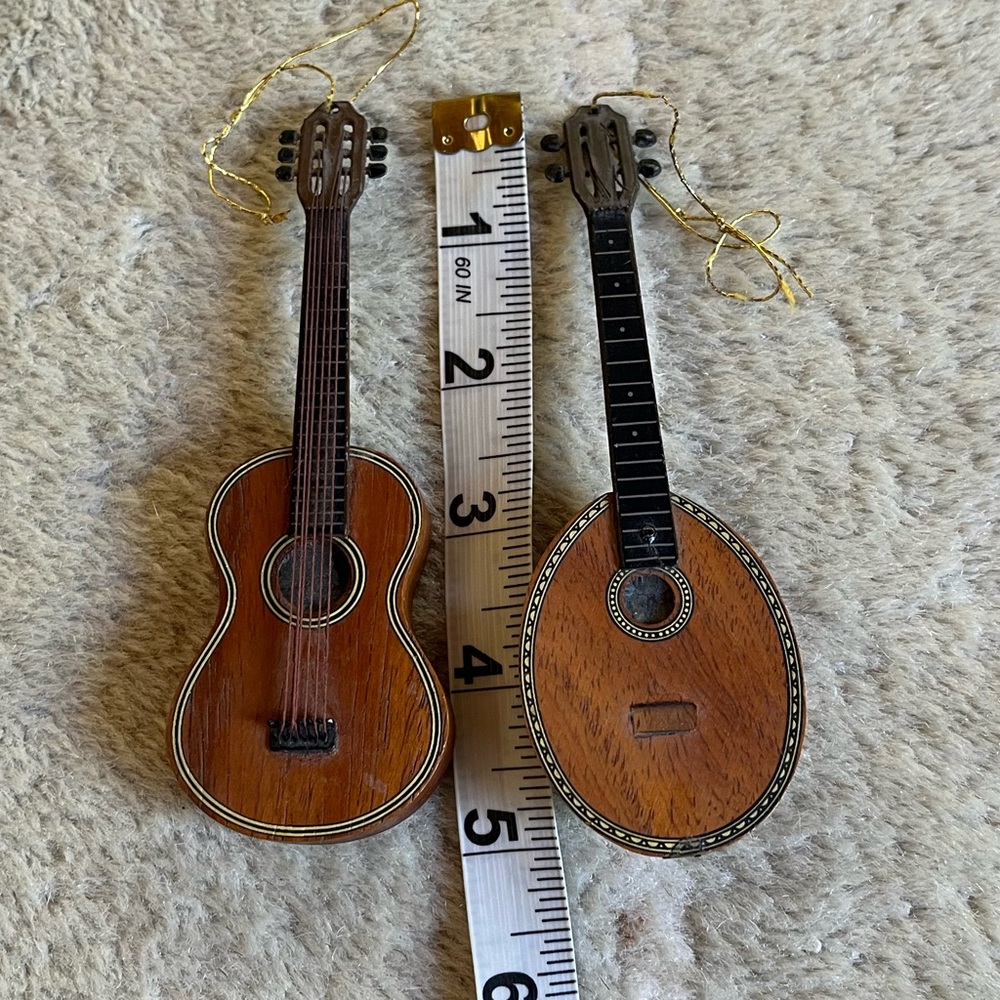 2 Vintage Wood Instrument Ornaments - Picture 13 of 13